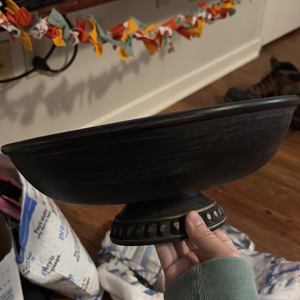 Elegant Black Decorative Bowl